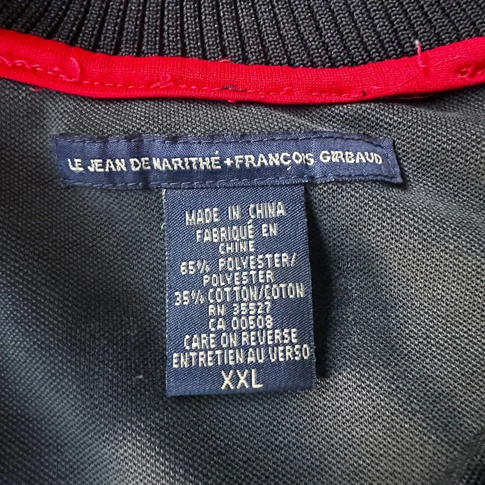 Marithe Francois Girbaud Track Jacket Mens XXL Black Red Y2K Streetwear